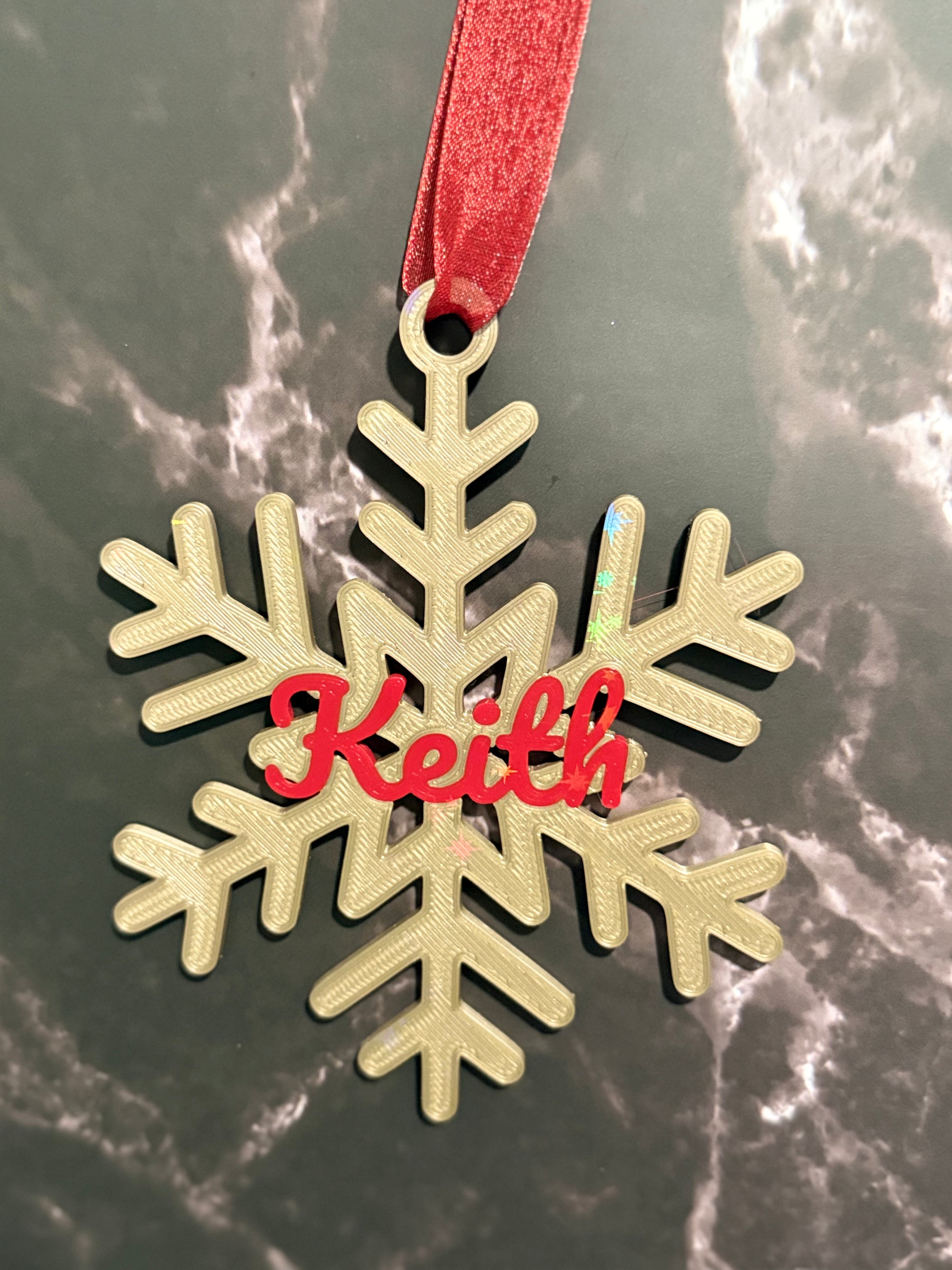 Custom Snowflake Ornament